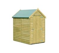Shire 6 x 4ft Overlap Apex Garden Shed - Size: 4 x 6ft - Green - Shire Garden Buildings - Wilko