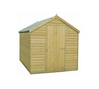 Shire Value Overlap 7 x 5 Pressure Treated Shed - Installed Green