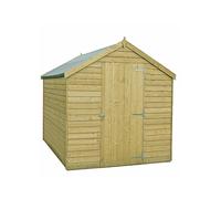 Shire Value Overlap 8 x 6 Pressure Treated Shed - Installed Green