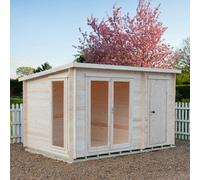 Shire Walsoken 8x12 Log Cabin 19mm interlock Cladding