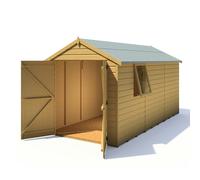Shire Warwick Double Door 12x6 12mm interlock Clad wooden Shed
