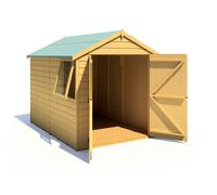 Shire Warwick Double Door 8x6 12mm Interlock Clad Wooden Shed