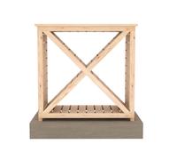 Shire Woodlowe 1' 3" x 2' 11" Log Store - Premium Coated Slatted