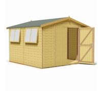 Shire Workspace Dd Tongue And Groove Garden Shed Workshop Approx 10 X 10 Feet