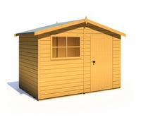 Shire Wroxham 10X6 Workshop Style D Apex Shed Single Door 19mm Loglap