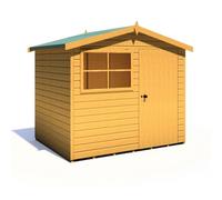 Shire Wroxham 8X6 Workshop Style C Apex Shed Single Door 19mm Loglap