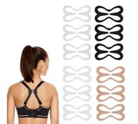 Shirene Bra Strap Clips,12 PCS Bras Strap Clips for Racerback,Non-Slip Clear Bra Clips,Adjustable Shoulder Straps Holders for Concealing Straps,Bikini,Activewear & Shirts