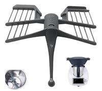 Shirene Butterfly Whisk for TM5 TM6 TM31,Butterfly Mixing Blade Wisk for Mixing Food Processor Replacement Parts Kitchen Aid Mixer Accessory Stirrer Bat Parts(Black)