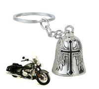 Shirene Guardian Bell,Motorcycle Bell Lucky Charm Biker Bell Keychain Personalized Silver for Motorcycle Bicycle and E-Bike as a Guardian Angel