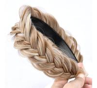 Shirene Hair Braid Headband,Messy Wide 2 Strands Fishtail Braided Plaited Headband Fluffy Braid Wig Hairbands for Women and Girls