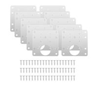 Shirene Hinge Repair Plates,10 Pcs Cabinet Hinges Repair Plate Kitchen Door Hinge Repairs Plate Stainless Steel Hinges Repairs Plates Kit Cupboard Door for Kitchen Wood Furniture