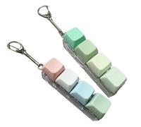 Shirene Keyboard Fidget Toy,2 PCS Keyboard Fidget,4-Button Fidgets Keyboards Keychain,Keyboards Clicker Fidgets Toy for to Pass the Time,Gift for Boys Girls Students Adults