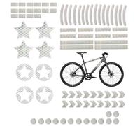 Shirene Reflective Stickers,42 Pcs Bicycle Stickers Waterproof Reflective Strips Bike Frame Stickers Night Driving Safety Stickers for Cars,Vehicle,Bicycles,Motorcycles,Helmet,Bags,Clothing