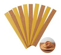 Shirene Self-Adhesive Cork Strips,10 PCS Cork Equine Corks Strips,Self-Adhesive for Adjusting the Hat Size for Optimising Fit 200 * 20 * 2 mm,Hat band,Corks Insert for Hats Made of Felt Straw