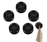 Shirene Self-Adhesive Tea Towel Holders,5 Piece Spiral Adhesive Hooks Round ABS - Push in Suction Kitchen Holders for Towels/Rags/Gloves/Bags,Space Saving and Easy to Install No Drilling Needed