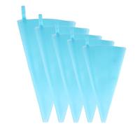 Shirene Silicone Piping Bags,5 PCS Reusable Icing Piping Bags Icing Bags Large Piping Bags for DIY Cake Decorating Tool Cookies Cupcakes Biscuits Dessert Sweets,Blue