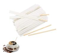 Shirene Wooden Coffee Stirrers,200 PCS Individually Wrapped Birchwood Stir Stick,Reusable Coffee Stir Sticks,Biodegradable Stirrers for Hot Drinks,Cocktails & Craft (14cm)
