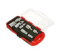 SHIRENOCK Adaptor & Universal Joint Set, Chrome Vanadium Steel Construction, Heat-Treated, Satin Finish, 7 in Pack