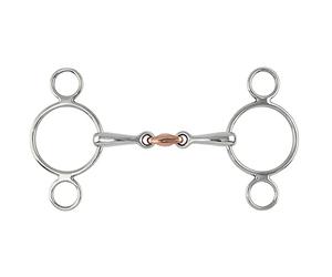 Shires 2-Rng Copper Fernch Link Gag Bit