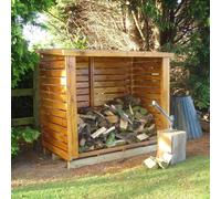 Shires 6x3 ft Large Heavy Duty Dip Treated Log Store - storage shelter in Light Brown Shires Light Brown