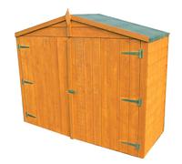 Shire Bike Store with Apex Roof in Overlap Timber, Brown