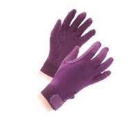 Shires Adults Newbury Riding Gloves - Horse Riding Gloves - Purple - Size: Medium