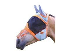 Shires Air Motion Fly Mask with Ears & Fringe - Orange Full