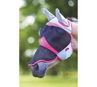 Shires Air Motion Fly Mask with Ears and Nose Pink - Pony