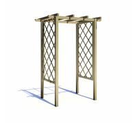 Shires Arch Trellis Pergola 4x3 ft Pressure Treated Wooden Arches in Light Brown Shires Light Brown