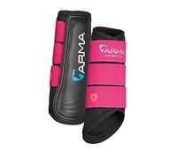 Shires Arma Air Motion Brushing Boots in Raspberry Colour, Horse Boots Full, Rspbry