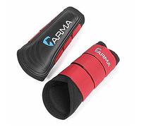 Shires Arma Air Motion Brushing Boots, in Red, Horse Boots Cob, Deep Red