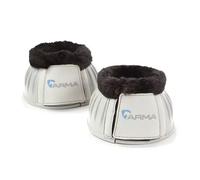 Shires Arma Black Fleece Over Reach Boots - Grey - Size: Full