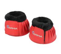 Shires Arma Black Fleece Over Reach Boots - Red - Size: Cob