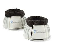 Shires ARMA Fleece Topped Over Reach Boots-Grey-Cob