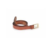 Shires Aubrion Leather Belt - Skinny (25mm) · 90cm · Tan