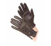 Shires Aubrion Adults Leather Riding Gloves - Brown