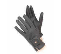 Shires Aubrion PU Synthetic Leather Ladies Horse Riding Gloves - Black Medium, Black