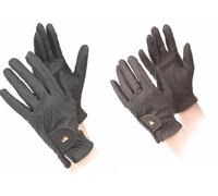 Shires Aubrion PU Synthetic Leather Ladies Horse Riding Gloves - Brown Large, Brown