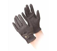 Shires Aubrion PU Synthetic Leather Ladies Horse Riding Gloves - Brown X-Large, Brown