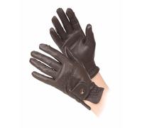 Shires Aubrion Children's Leather Riding Gloves - Brown