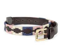 Shires Aubrion Drover Polo Belt - Skinny (25mm) · 100cm · Navy/Pink/Natural