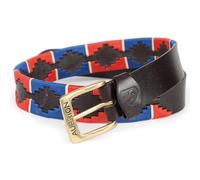 Shires Aubrion Drover Polo Belt - Skinny (25mm) · 100cm · Navy/Red