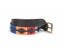 Shires Aubrion Drover Polo Belt Turquoise/Red/Blue - 100cm