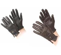 Shires Aubrion Ladies Leather Horse Riding Gloves in Black Medium, Black