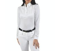 Shires Aubrion Long Sleeve Equestrian Competition Tie Shirt in White X-Large, White