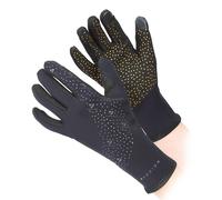 Shires Aubrion Neoprene Super Grip Riding Gloves in Black Small, Black
