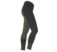 Shires Aubrion Northwick Ladies Horse Riding Breeches in Black/Lime 34", Black/Lime