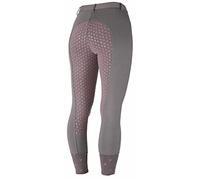 Shires Aubrion Northwick Ladies Horse Riding Breeches in Grey/Pink 34", Grey/Denim Pinstripek