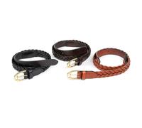 Shires Aubrion Plaited Leather Belt - Skinny · 70cm · Tan