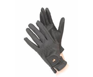 Shires Aubrion PU Riding Gloves Black - Small